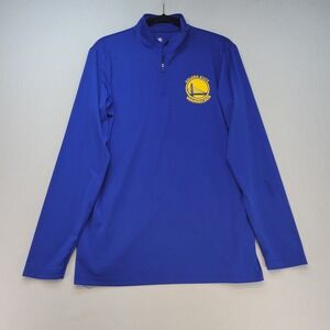 UNK NBA Golden State Warriors Mens Medium Blue Quarter Zip Pullover Activewear